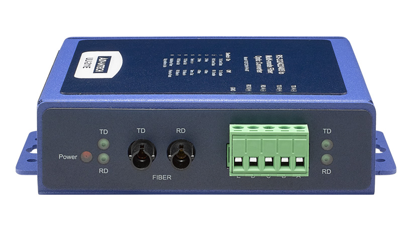 Serial Converter, RS-232/422/485 TB to MM Fiber ST, Ind. Panel, C1D2
